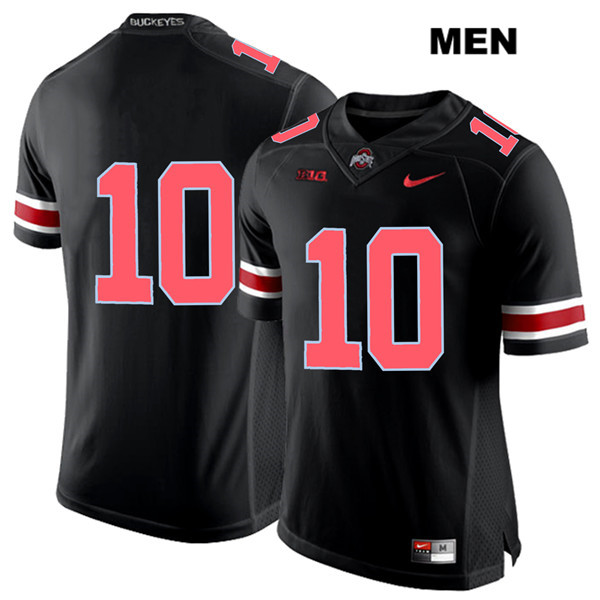 Ohio State Buckeyes Men's Daniel Vanatsky #10 Red Number Black Authentic Nike No Name College NCAA Stitched Football Jersey IF19R14SE